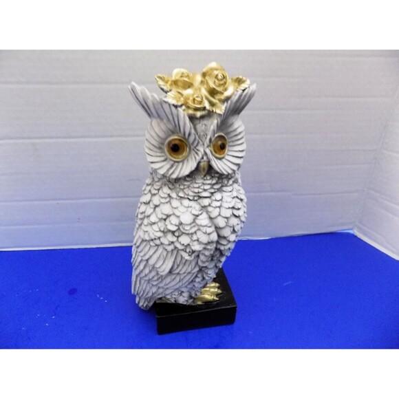 New Owl Figurine Sculpture Statue Home Decor Birds Figurine Owls - Picture 1 of 5
